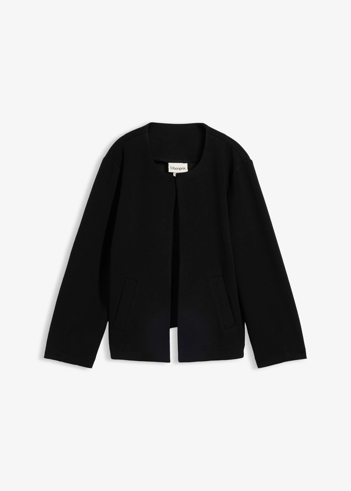 Jachetă casual din material moale cu viscoză • negru • magazin bonprix