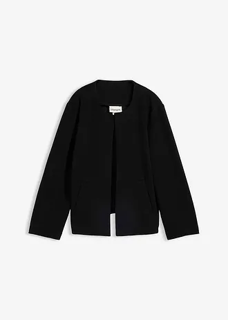 Jachetă casual din material moale cu viscoză • negru • magazin bonprix