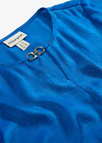 Tuniek van elegant satijn • arctisch blauw • bonprix online shop