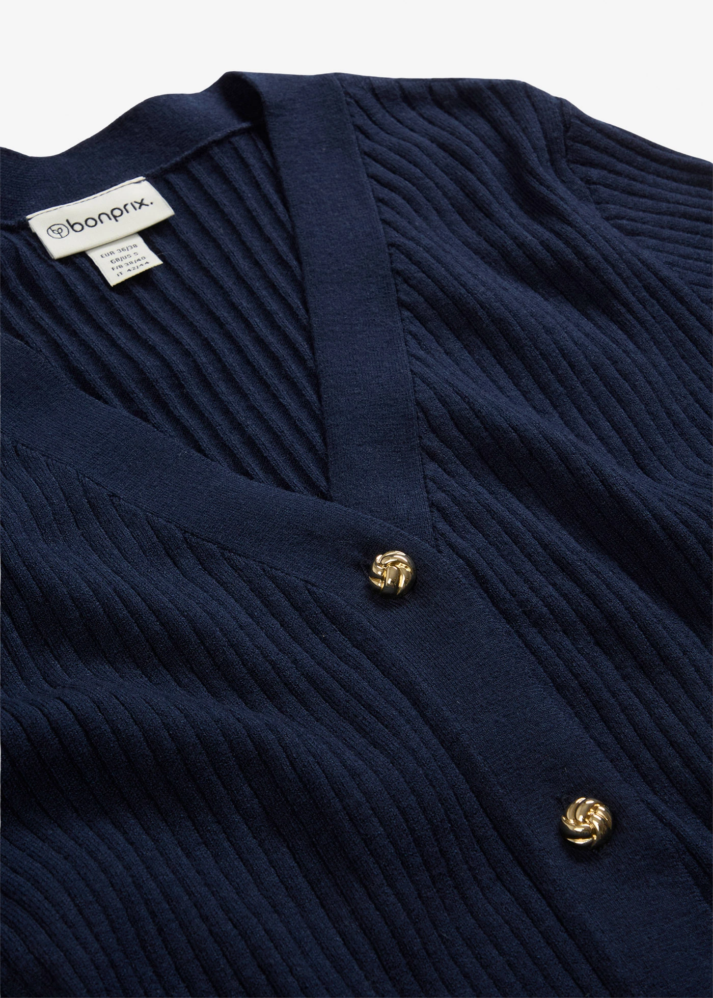 Gebreid vest in een zachte viscosemix • donkerblauw • bonprix online shop