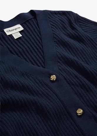 Jachetă tricotată din amestec moale de viscoză • bleumarin • magazin bonprix