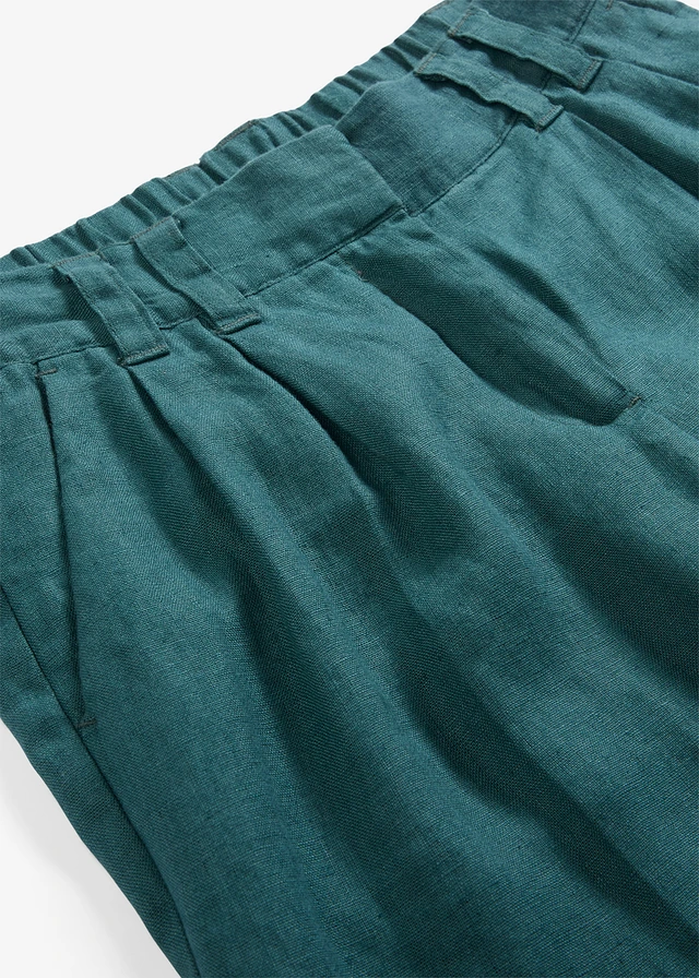 Pantalon à pinces 100% lin • vert poivre • product-page.page-title-suffix