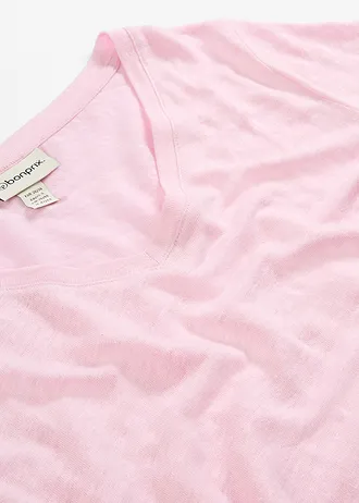 T-shirt van puur linnen • kristalroze • bonprix online shop