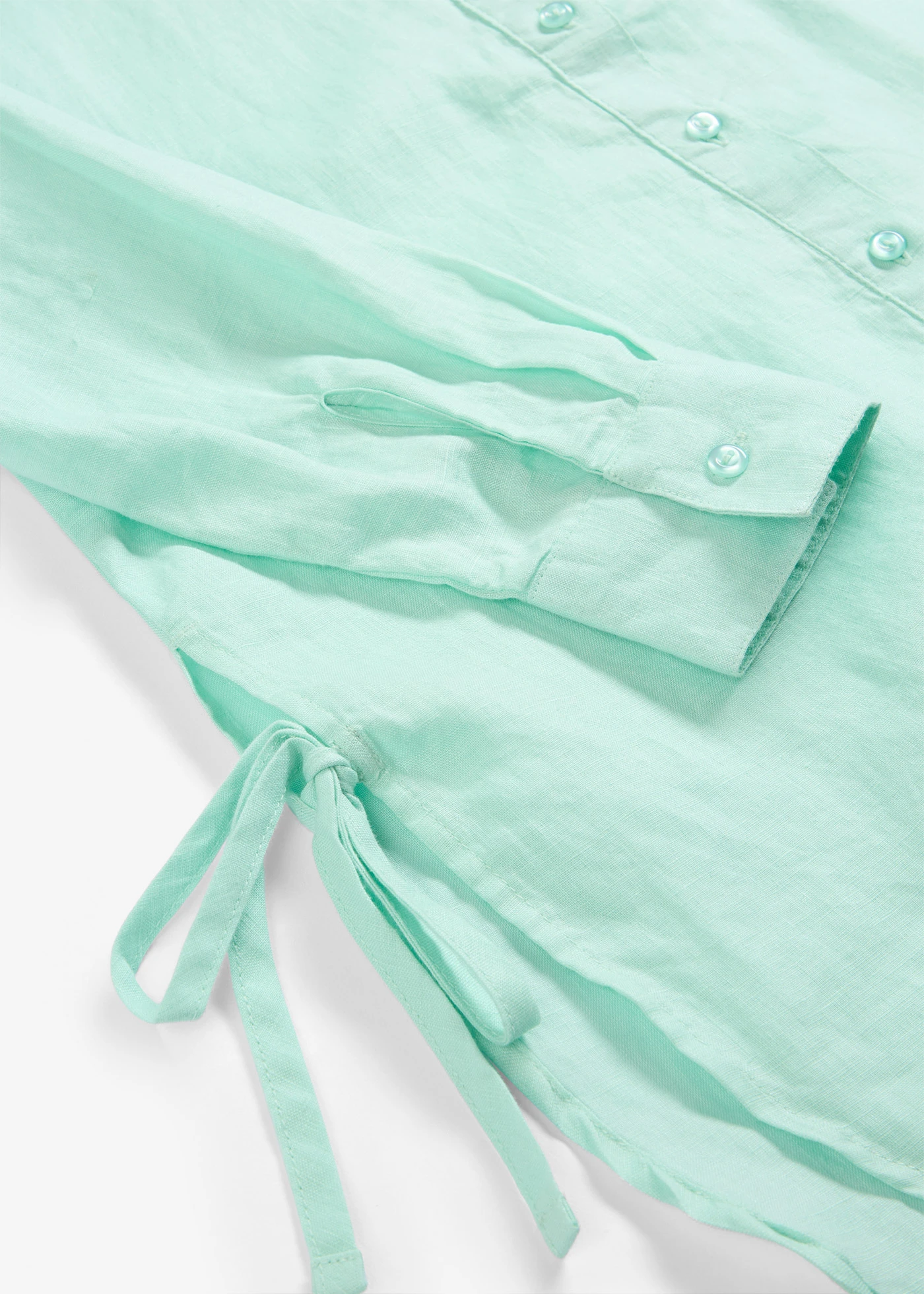 Overhemdblouse van linnen • lichtmint • bonprix online shop