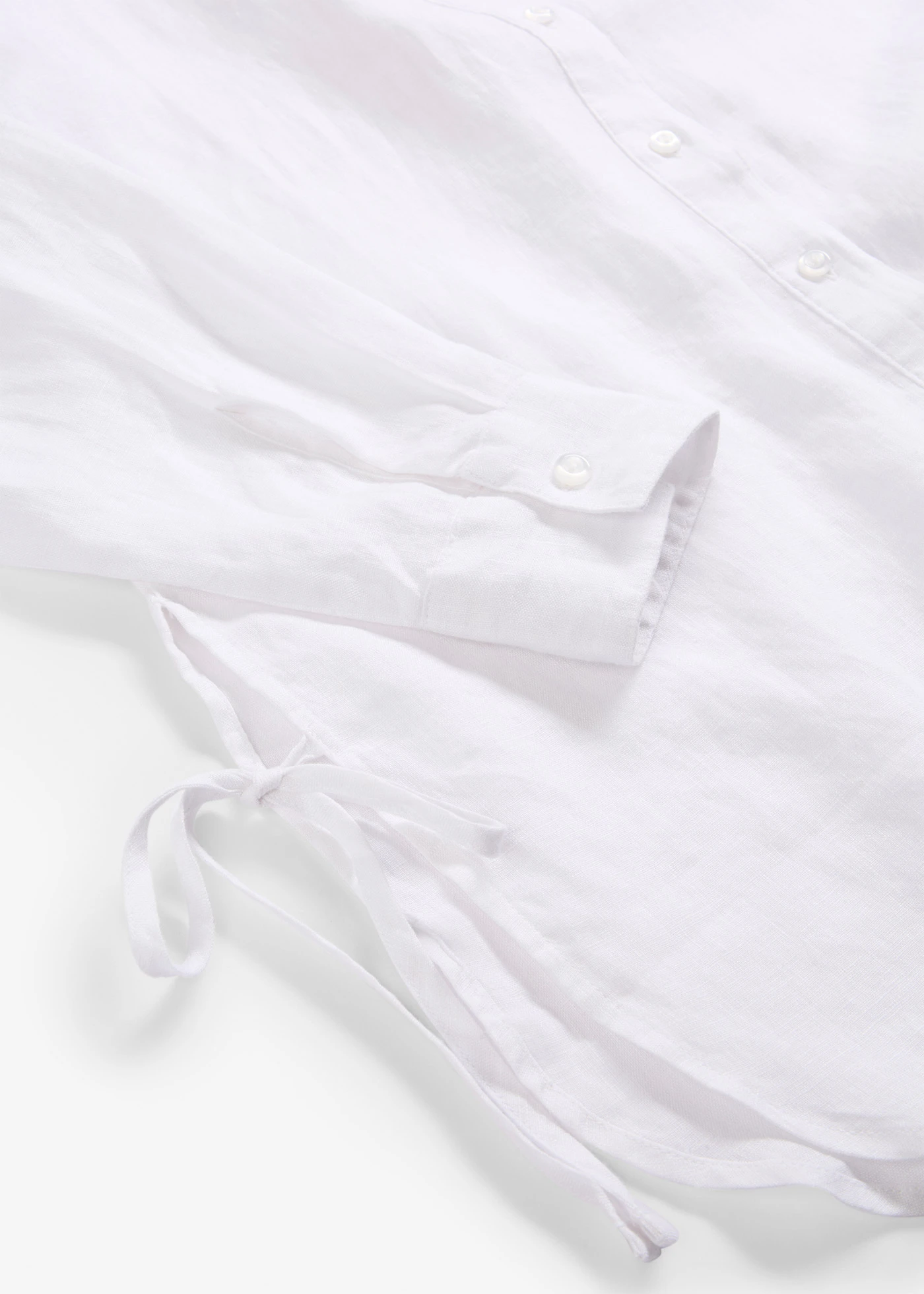 Overhemdblouse van linnen • wit • bonprix online shop