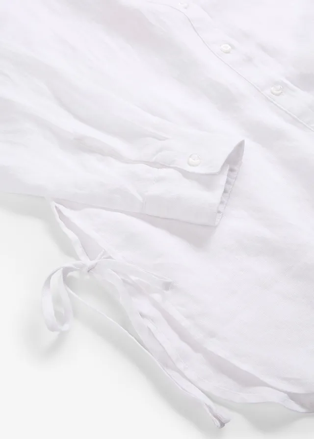 Chemisier 100 % lin • blanc • product-page.page-title-suffix