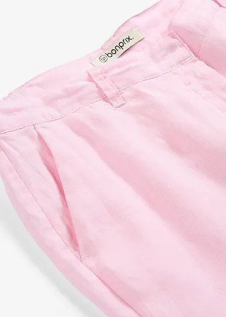 7/8 kalhoty z čistého lnu • křišťálově růžová • bonprix obchod
