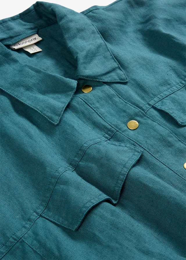 Blouson 100% lin • vert poivre • product-page.page-title-suffix