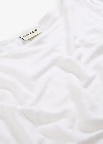 T-shirt 100% lin • blanc • Boutique bonprix