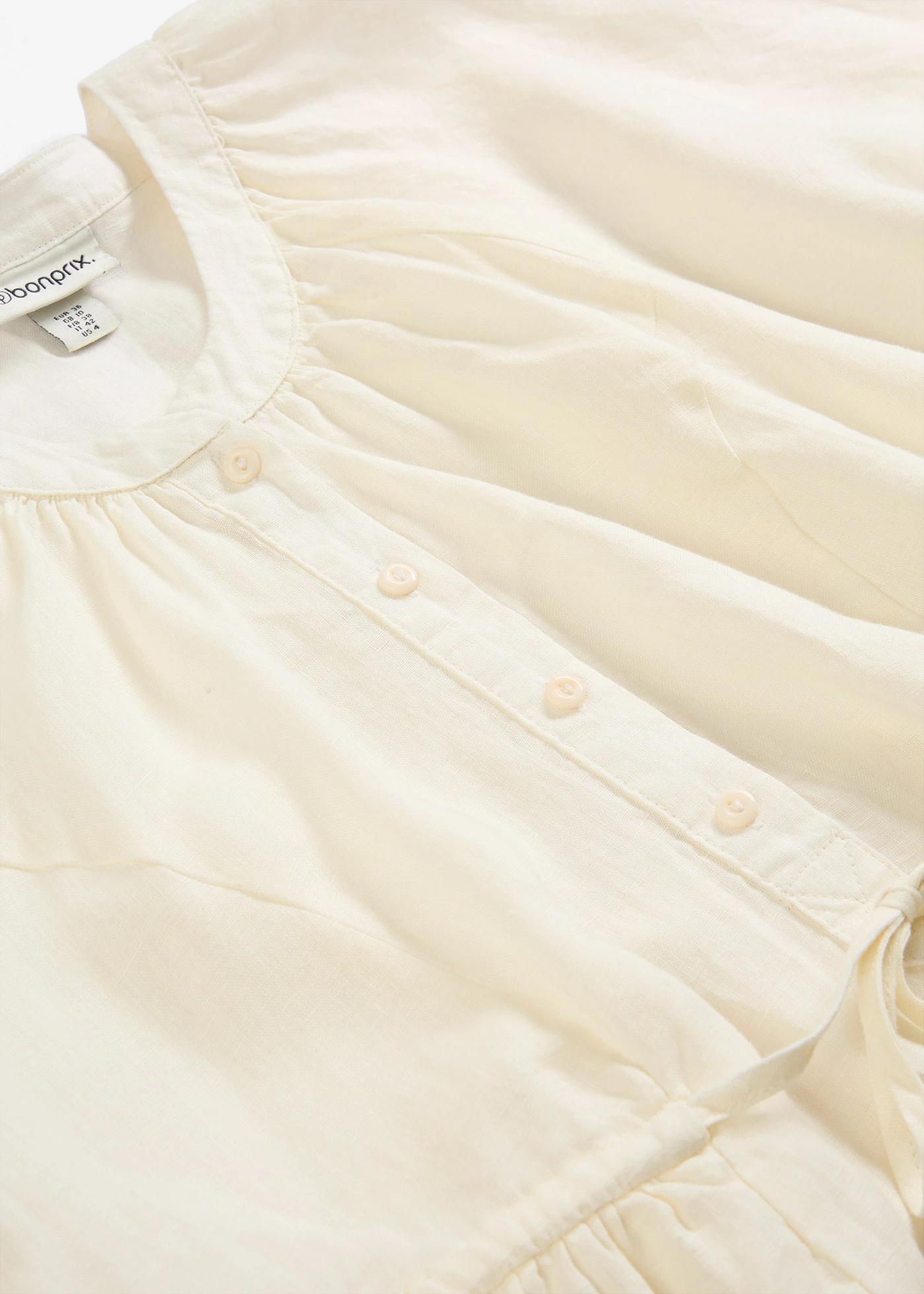 Maxi jurk van puur linnen • crèmewit • bonprix online shop