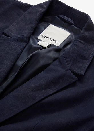 Sacou din piele întoarsă • bleumarin • magazin bonprix