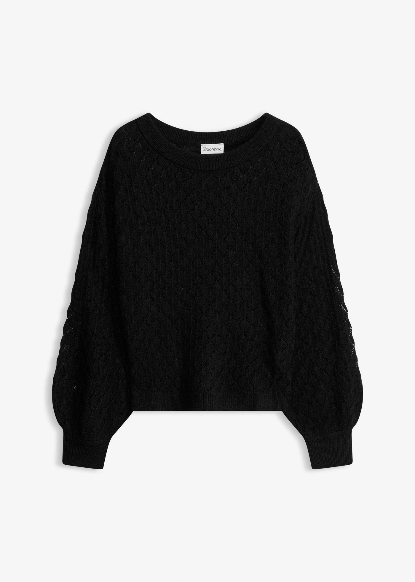 Ajour trui • zwart • bonprix online shop