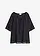 Tuniek met kant van zachte viscose, Kleur: zwart