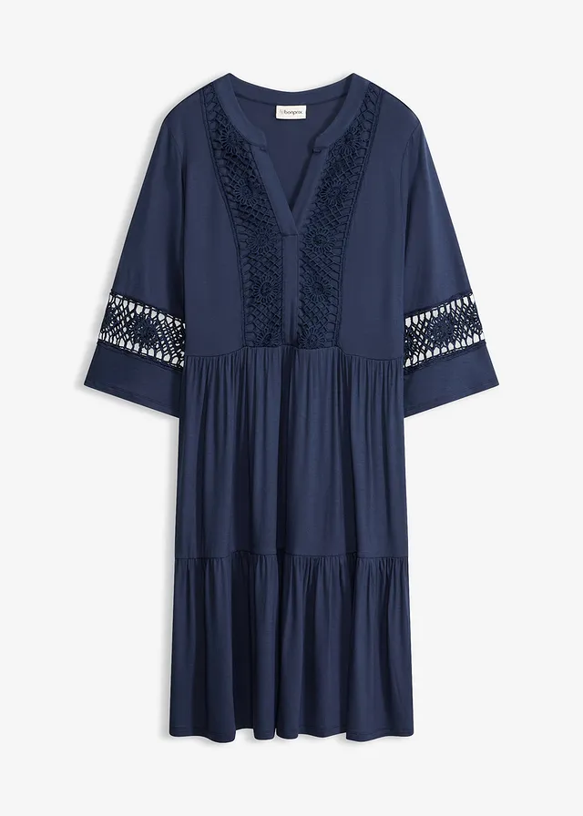 Tuniekjurk van zachte viscose • donkerblauw • bonprix online shop