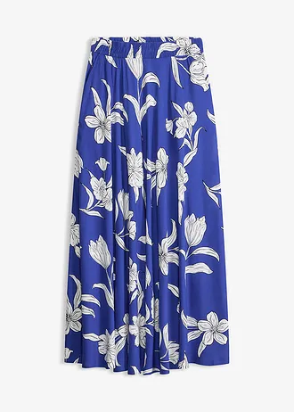 Maxi rok, Kleur: blauw gebloemd