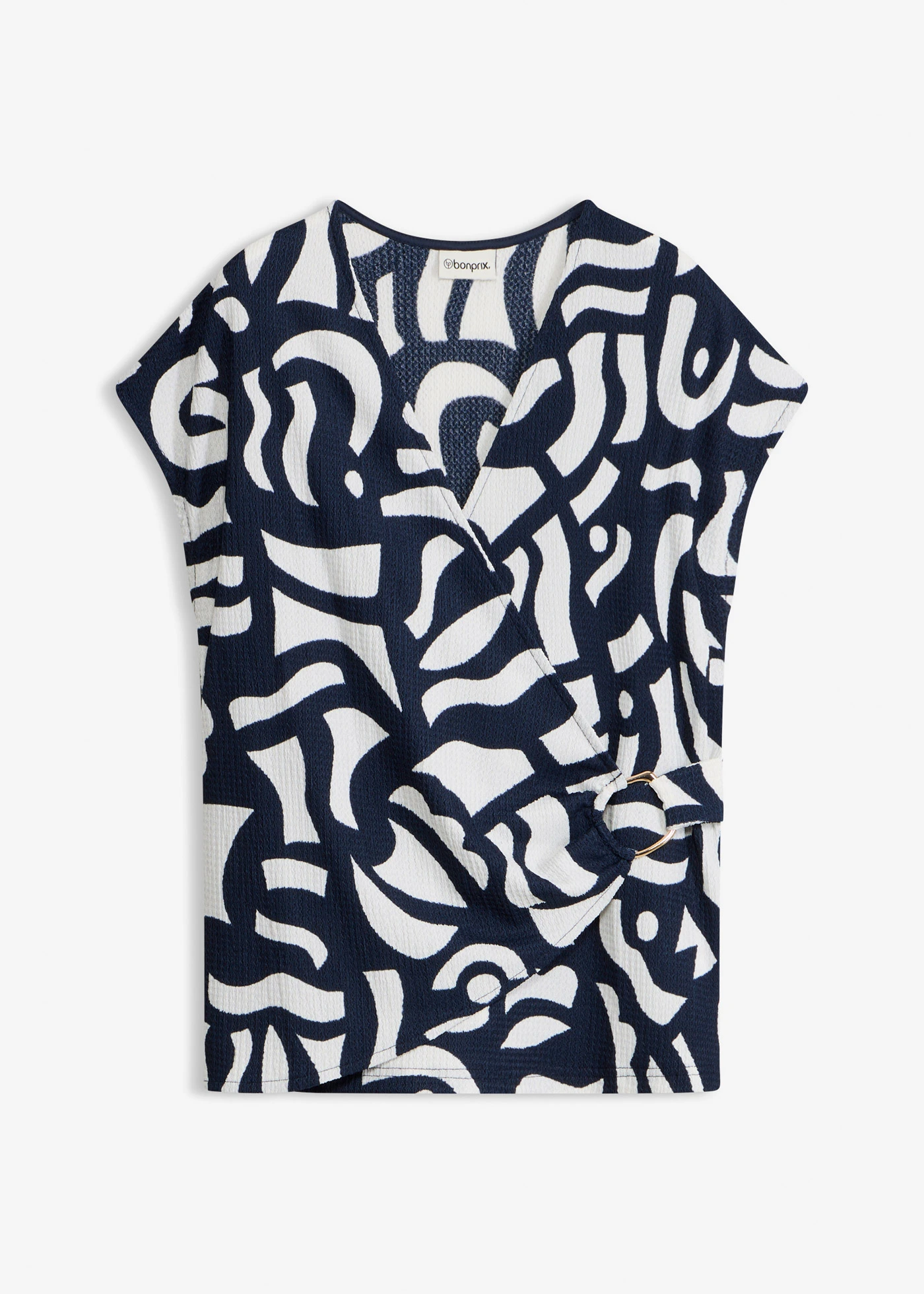 Shirt met print • donkerblauw/wit grafische print • bonprix online shop