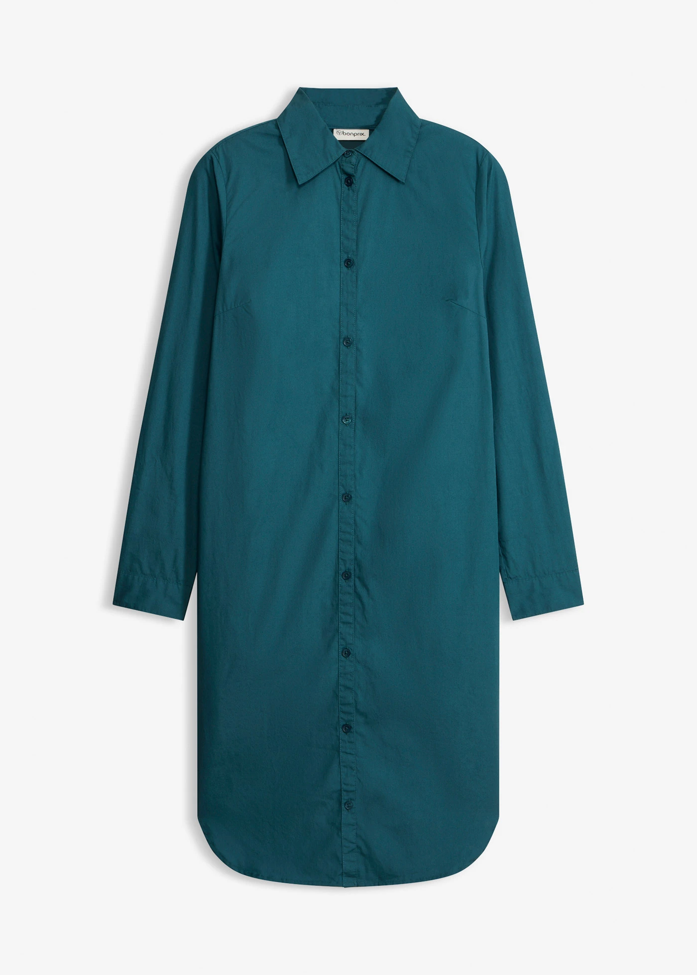 Overhemdjurk van katoenpopeline • pepergroen • bonprix online shop
