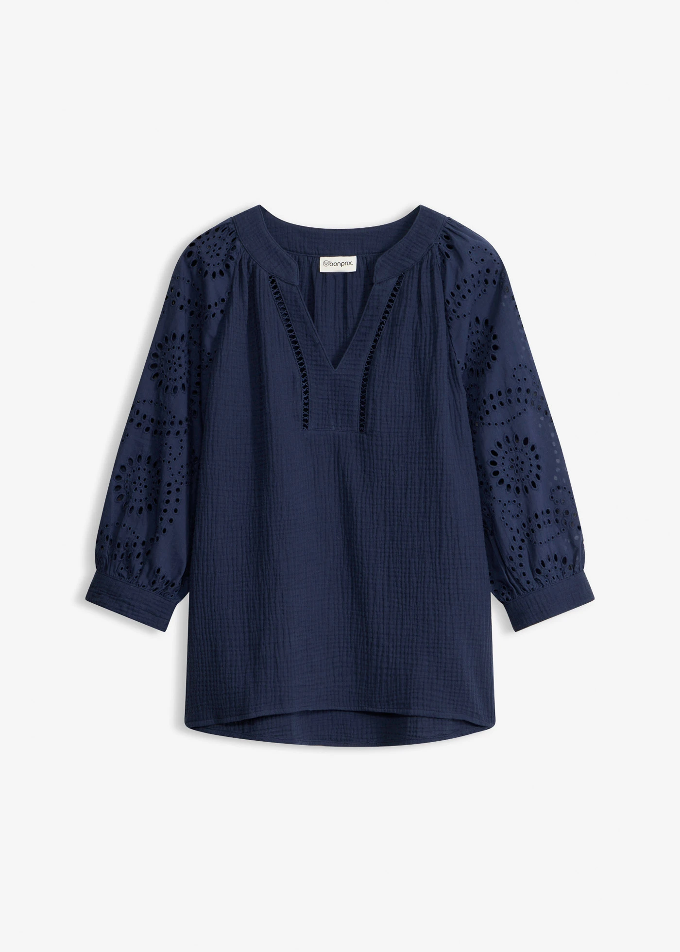 Tuniek van luchtige mousseline • donkerblauw • bonprix online shop