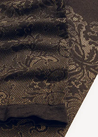 Krátké legíny proti tření, s potištěnou krajkou, 110 DEN • černá • bonprix obchod