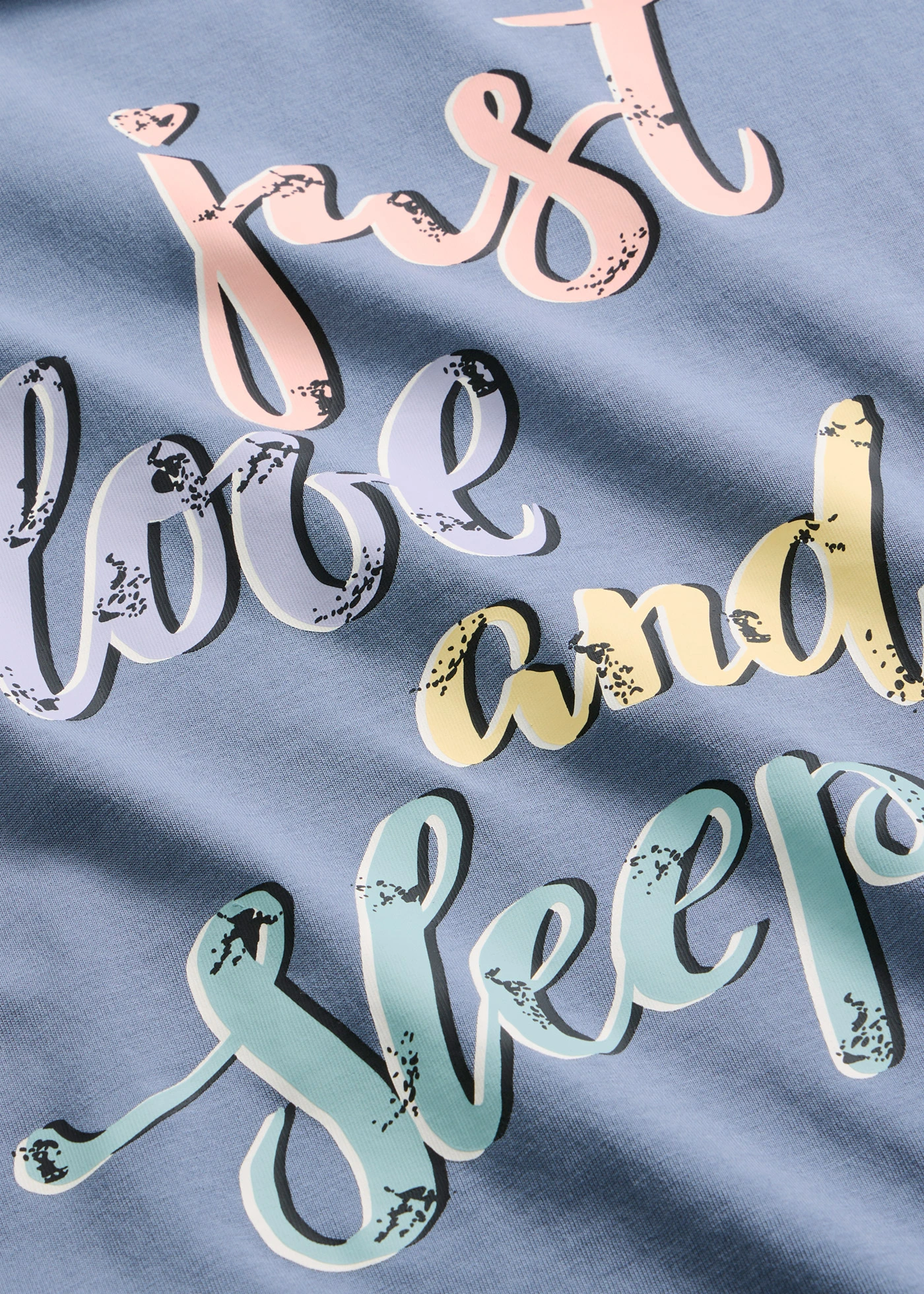 Chemise de nuit courte • bleu fumé imprimé • Boutique bonprix