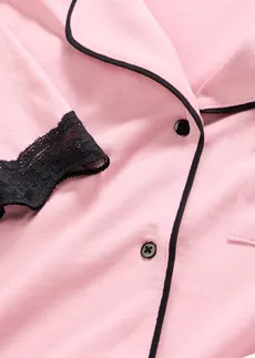 Pizsama puha viszkóz-keverékből, gomboláspánttal • füst orchidea • bonprix áruház