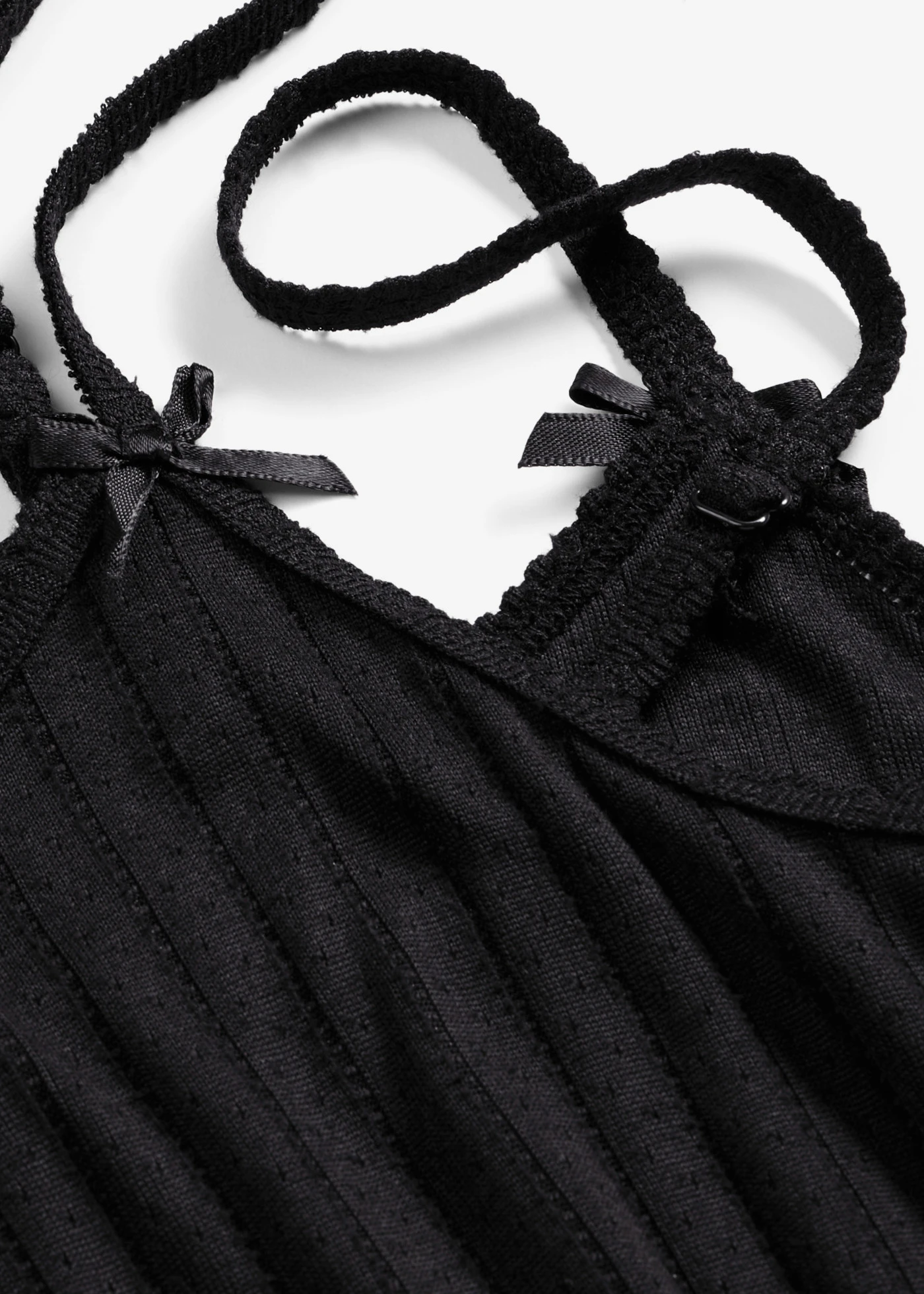 Pijama din jerse moale Pointelle • negru • magazin bonprix