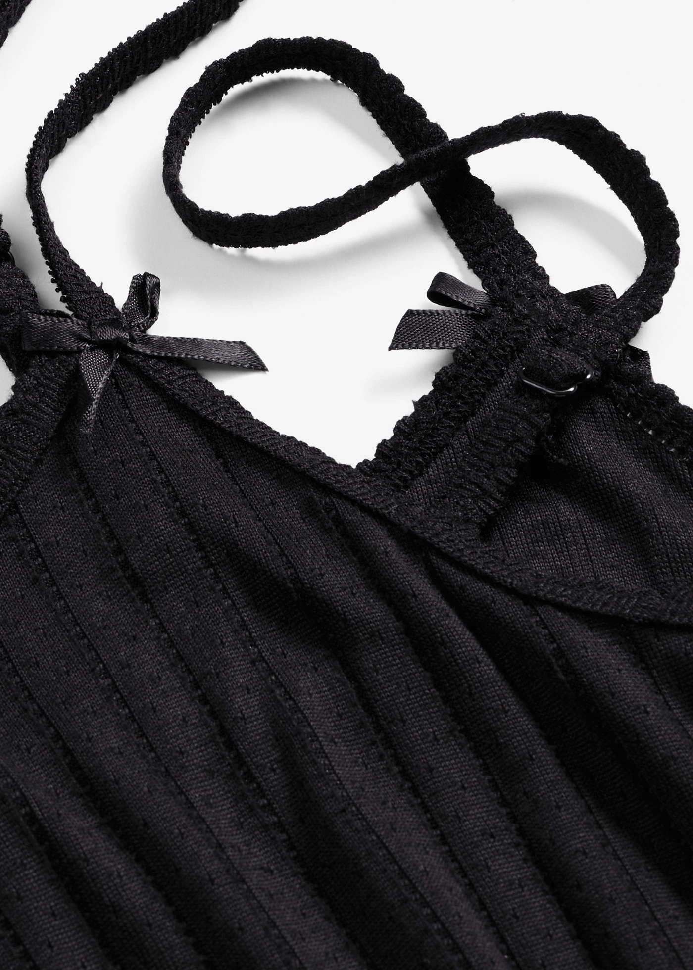 Pyjama doux en jersey pointelle • noir • Boutique bonprix