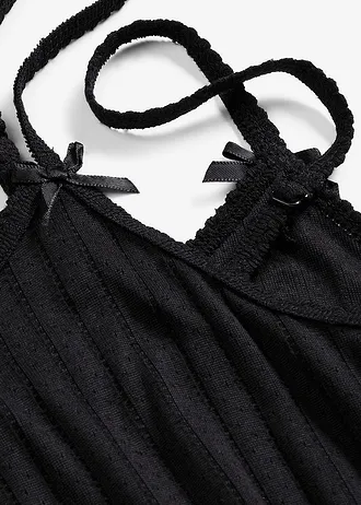 Pyjama van zachte pointelle jersey • zwart • bonprix online shop