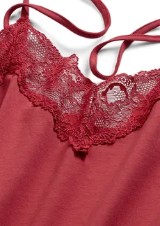 Nočná košeľa, krátka, s tenkými ramienkami • čerešňovo červená • obchod bonprix