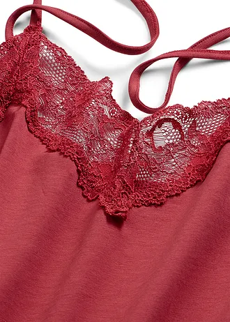 Nuisette courte à bretelles spaghetti • rouge cerise • Boutique bonprix