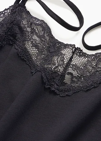 Nuisette courte à bretelles spaghetti • noir • Boutique bonprix