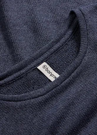 Huispak van zacht gestructureerd materiaal • donkerblauw gemêleerd • bonprix online shop