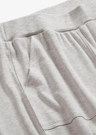 Léger pantalon d’intérieur en matière côtelée • gris clair chiné • Boutique bonprix