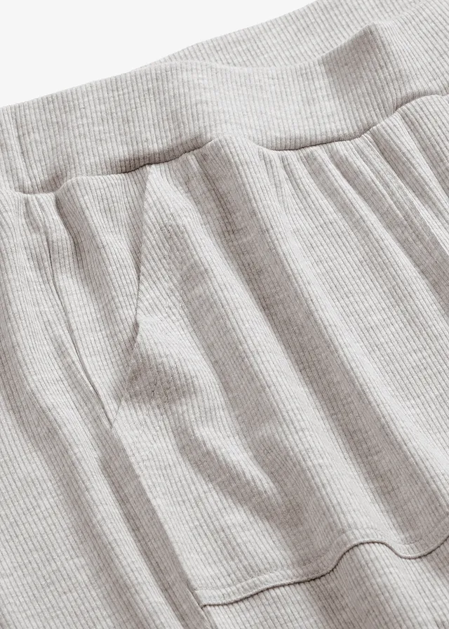 Léger pantalon d’intérieur en matière côtelée • gris clair chiné • product-page.page-title-suffix