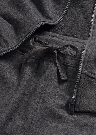 Sweat huispak met korte broek • antraciet gemêleerd • bonprix online shop