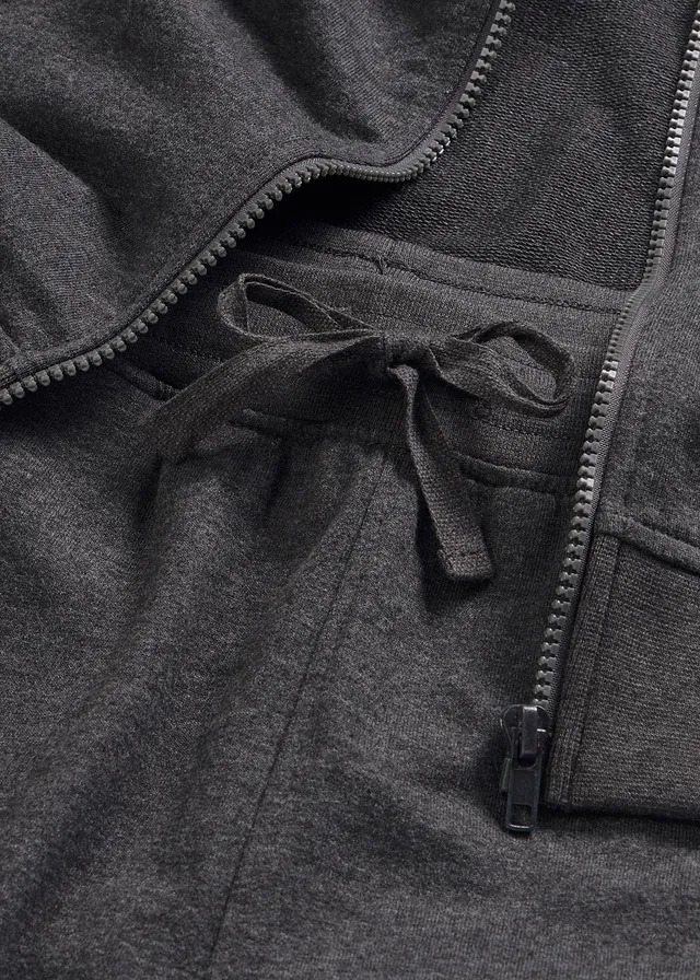 Ensemble d’intérieur en sweat avec short • anthracite chiné • product-page.page-title-suffix
