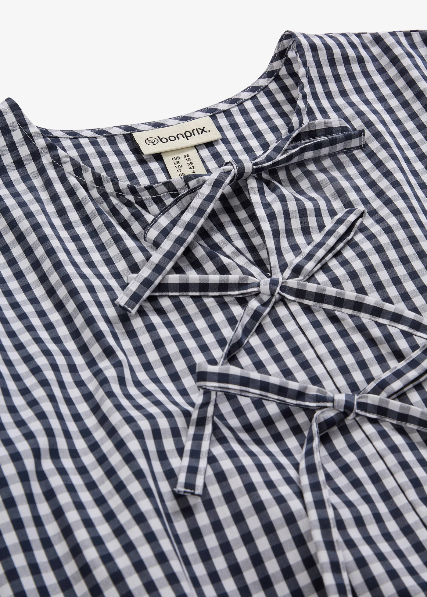 Midi jurk • donkerblauw-wit geruit • bonprix online shop