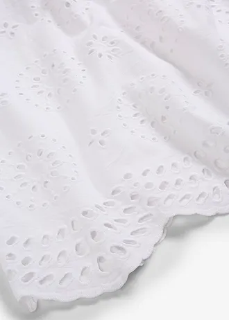 Maxi jurk van puur katoen, Kleur: wit