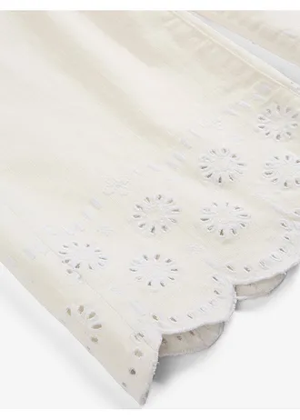 Culotte in een elastische katoenmix, Kleur: wit