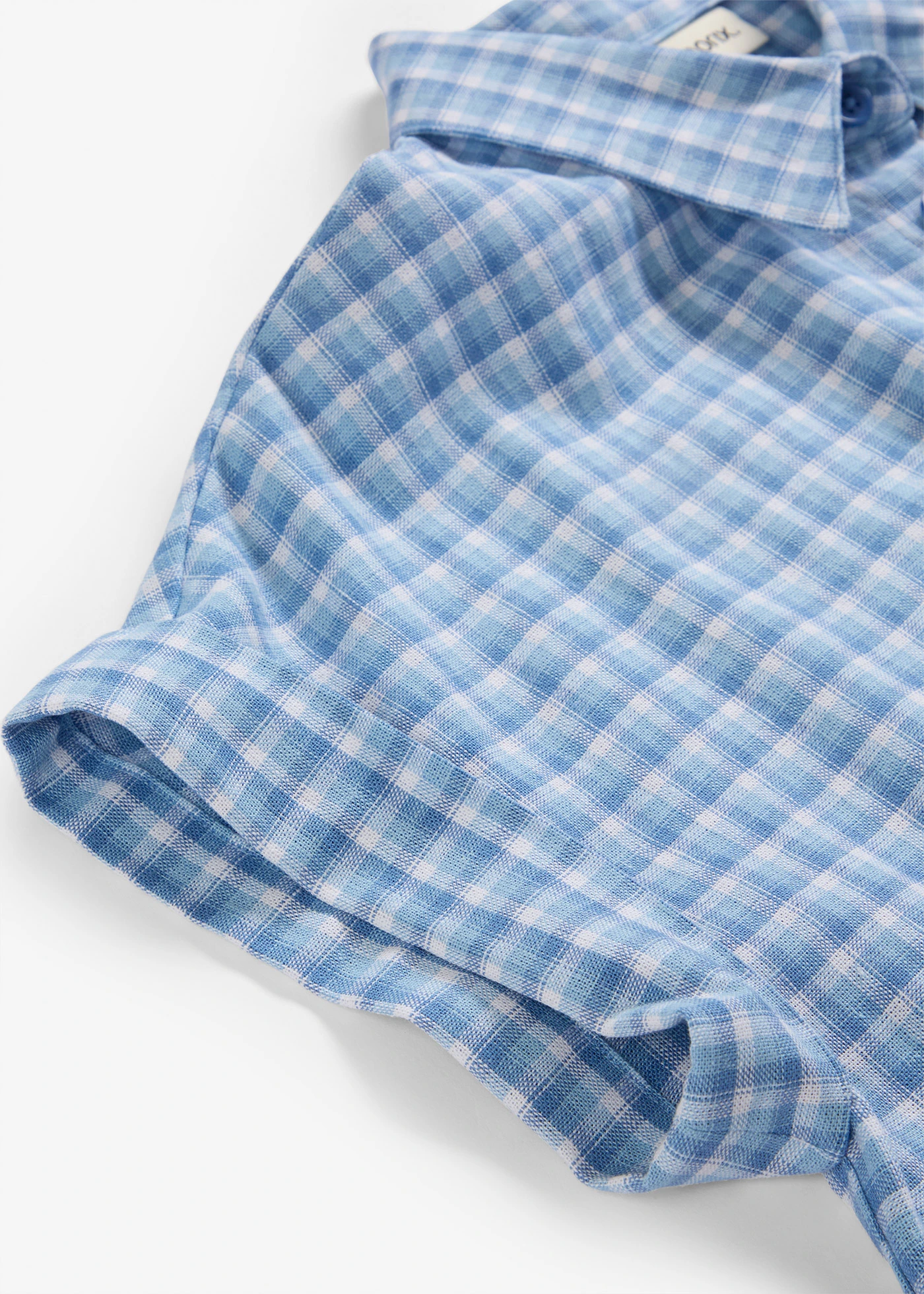 Overhemdjurk van een linnenmix • arctisch blauw-lichtblauw-wit • bonprix online shop