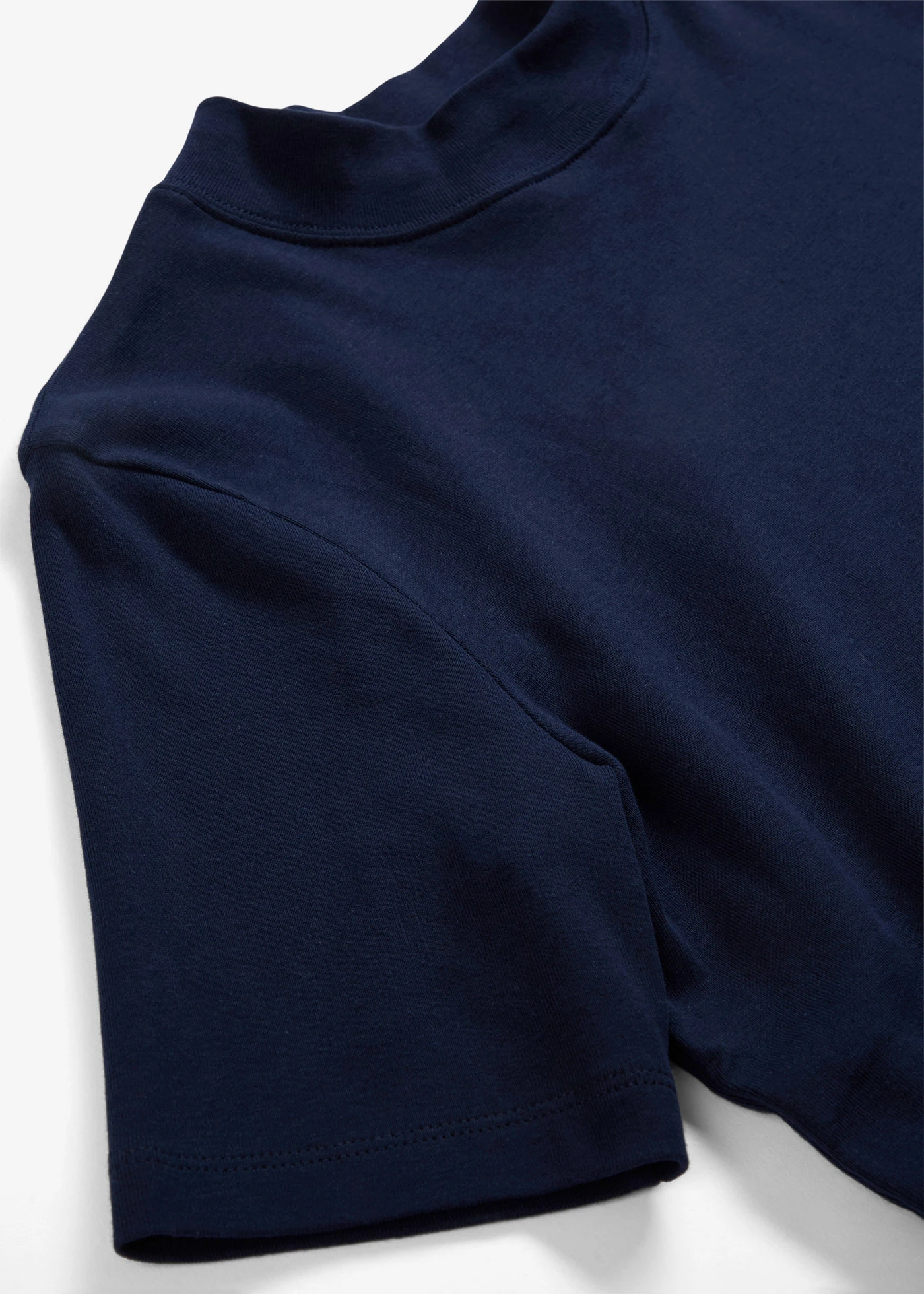 T-shirt z prążkowanej bawełny • granatowy • sklep bonprix