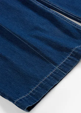 Super wide palazzo jeans van katoen • donkerblauw denim used • bonprix online shop
