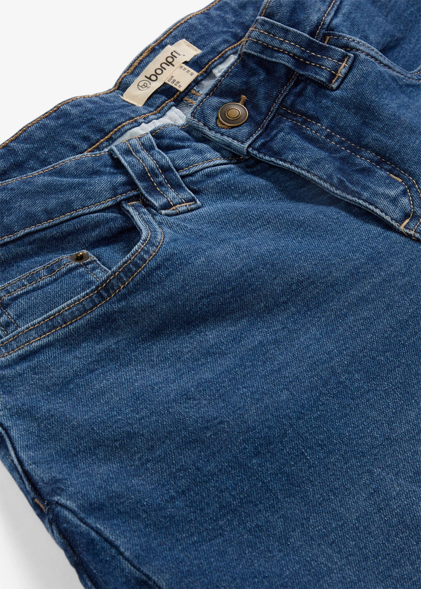 Jean barrel taille mi-haute, cropped • bleu denim used • Boutique bonprix