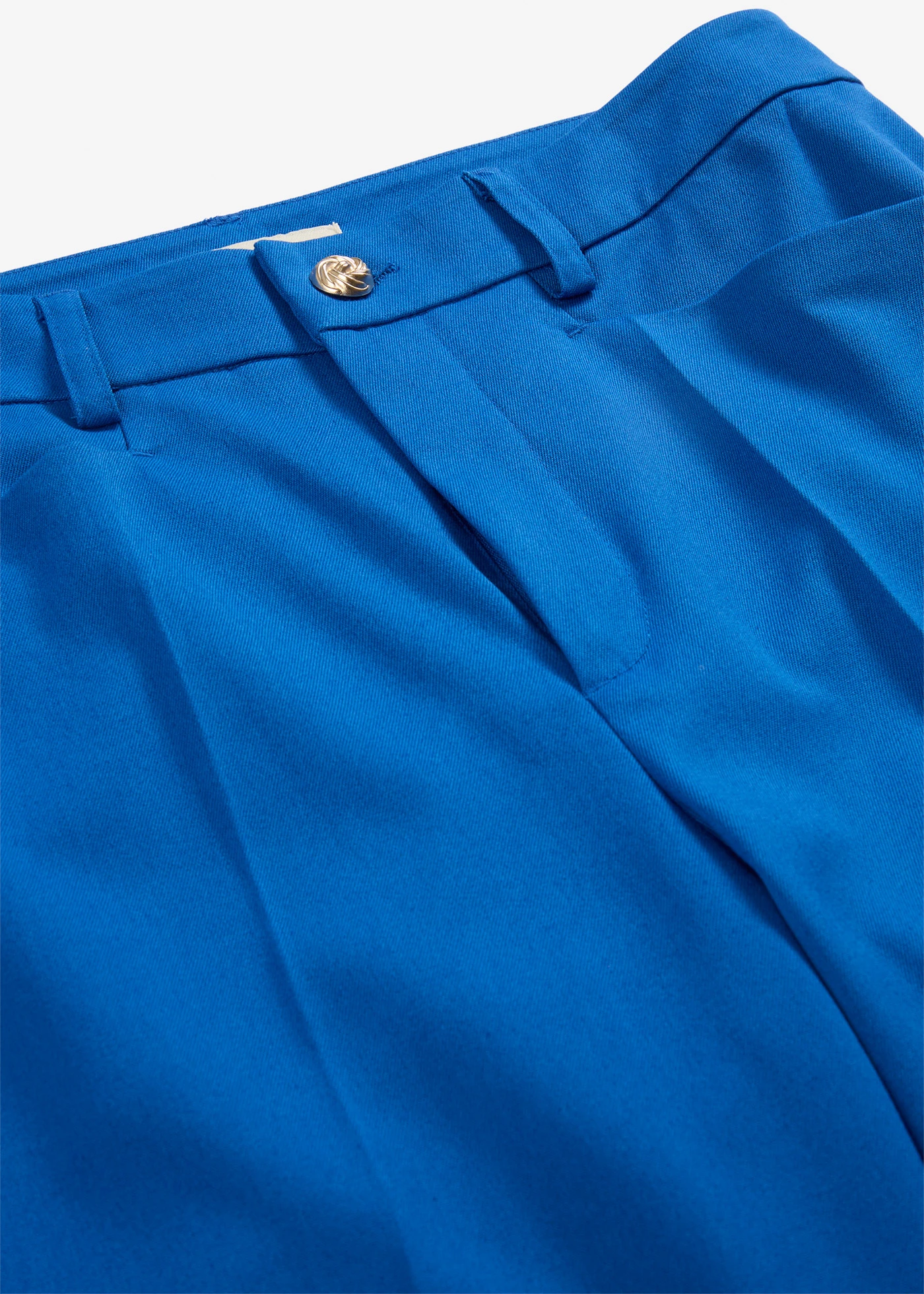 Flared 7/8 broek met decoratieve knoop • arctisch blauw • bonprix online shop