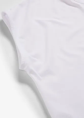 T-shirt à bordure satinée • blanc • Boutique bonprix