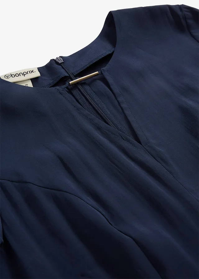 Jurk van fijne viscosemix • donkerblauw • product-page.page-title-suffix