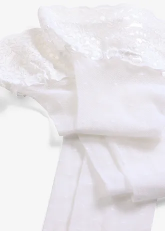 Hold up panty met kant 20 DEN, Kleur: wit