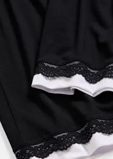 Široké nohavice culottes z jemného viskózového mixu • čierna-biela • obchod bonprix