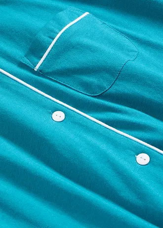 Krátké pyžamo s knoflíkovou légou • lagunově modrá • bonprix obchod