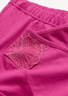 Pijama capri cu pantaloni culotte largi • pink-fucsia • magazin bonprix